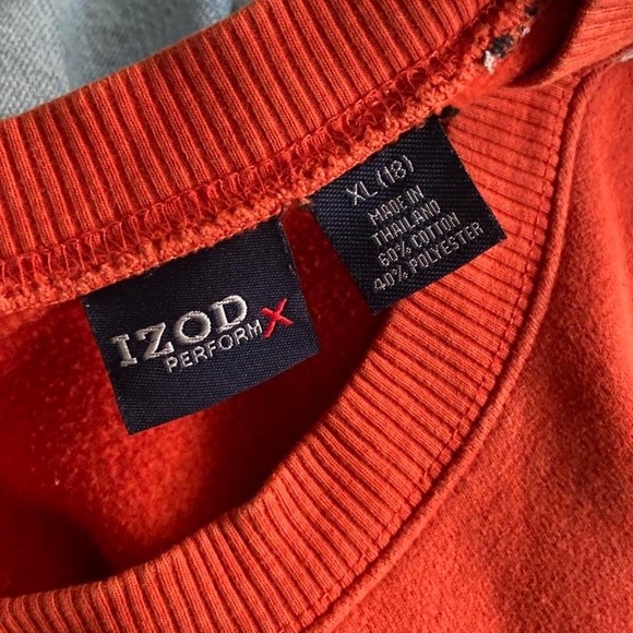 Burnt Orange Izod Sweatshirt (L) - Picture 4 of 4